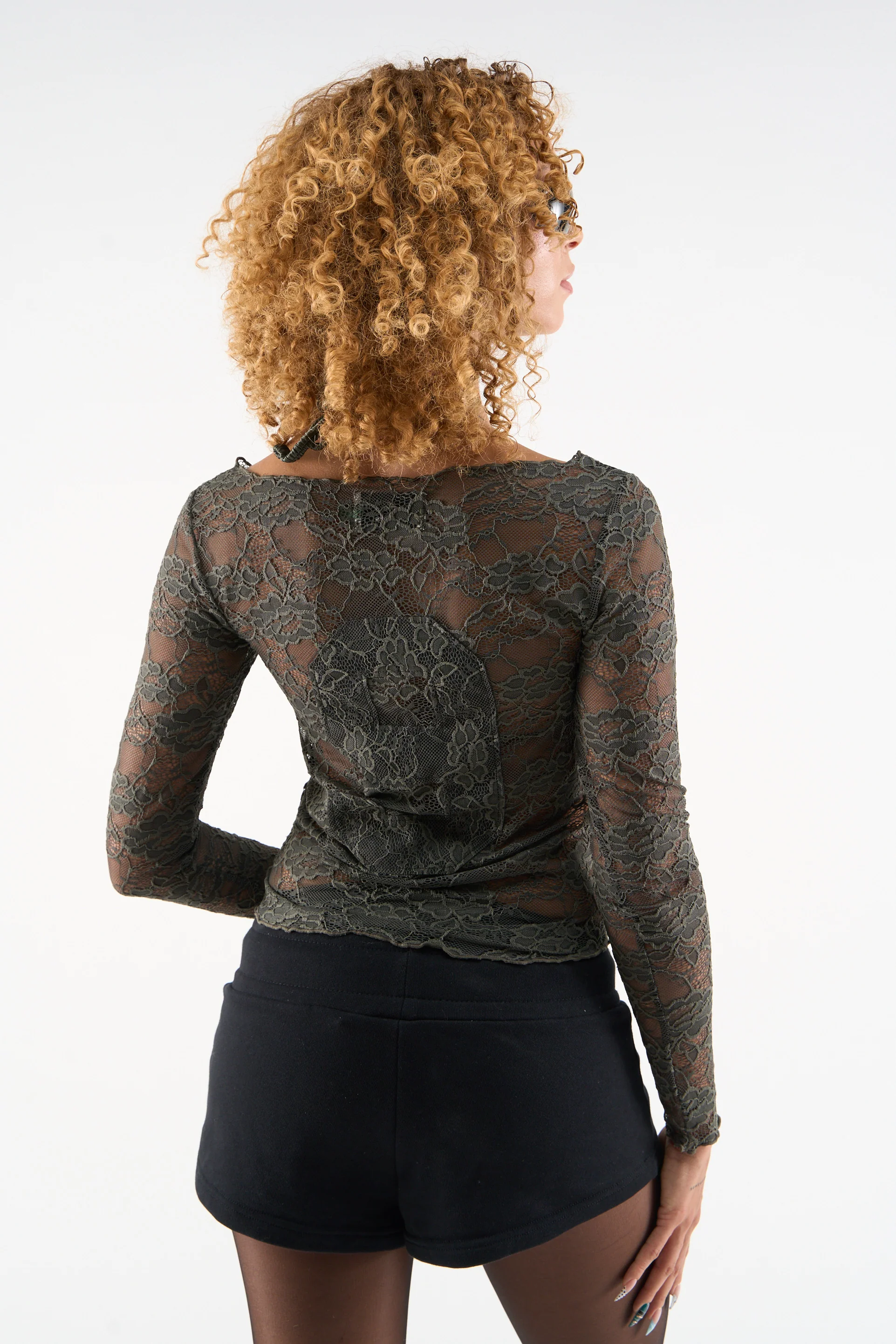 11 New Lace Longsleeve Green S 0360 Jpg