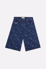 Silver Dark Blue Jorts