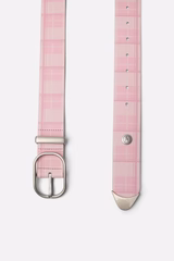 Checkered Pink Belt