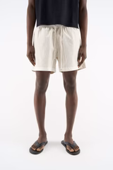 Pinstripe White Swimpants