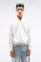 Bow Quarter Ecru Zip