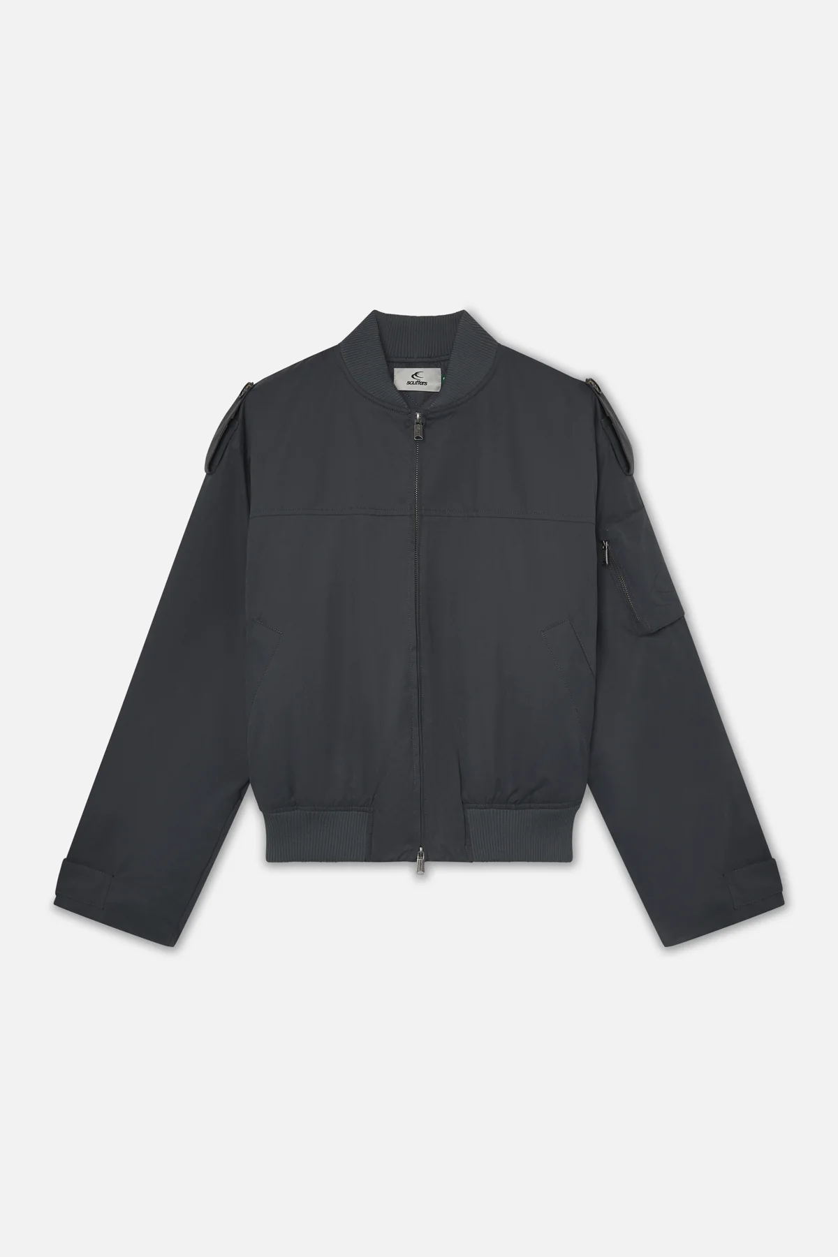 London Dark Grey Bomber Jacket Sem 40 1 Jpg