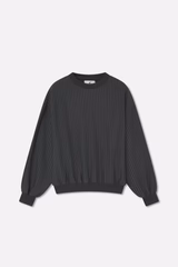 Pinstripe Dark Grey Crewneck