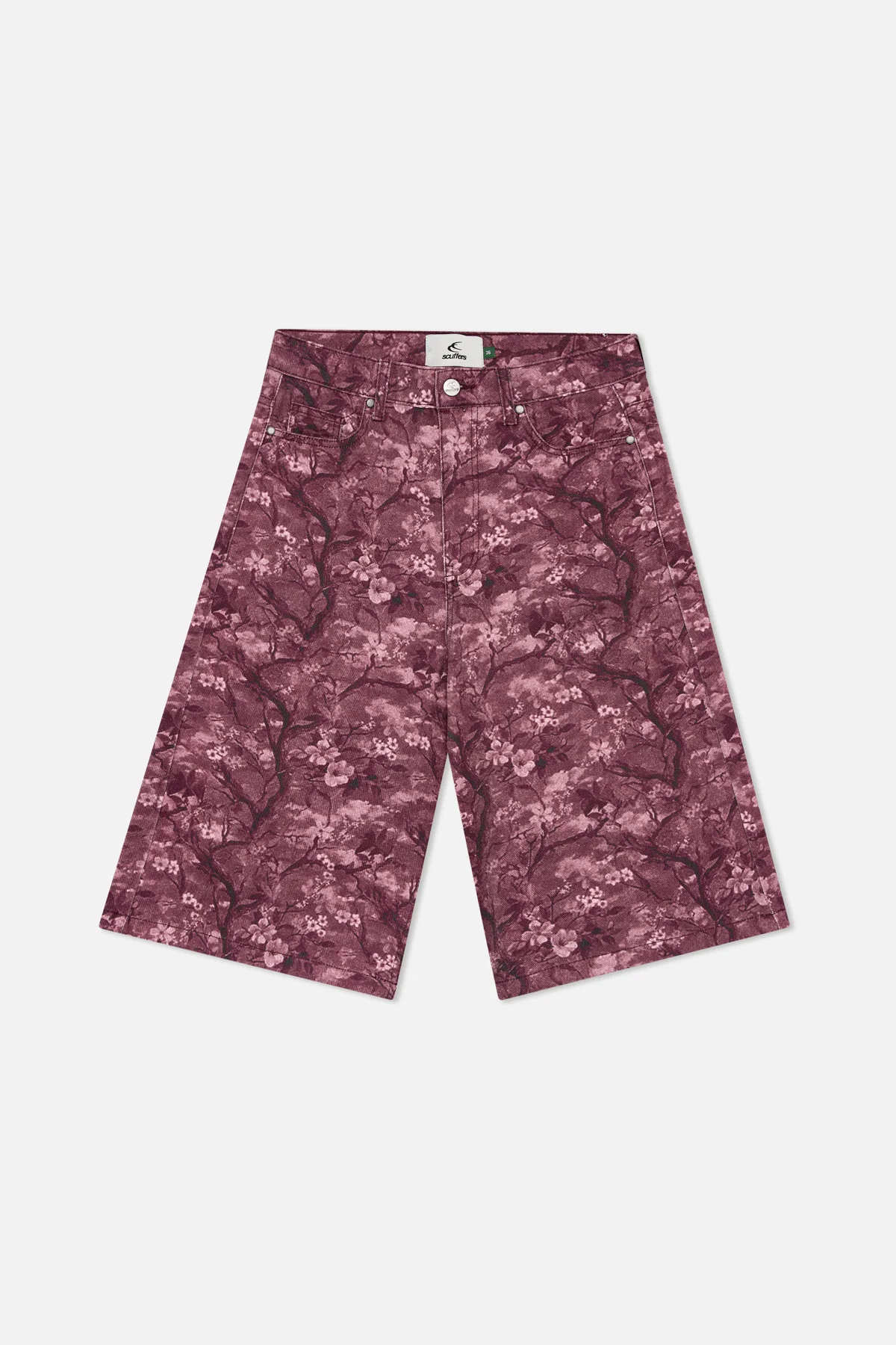 Real Flower Burgundy Jumbo Shorts 1 Jpg