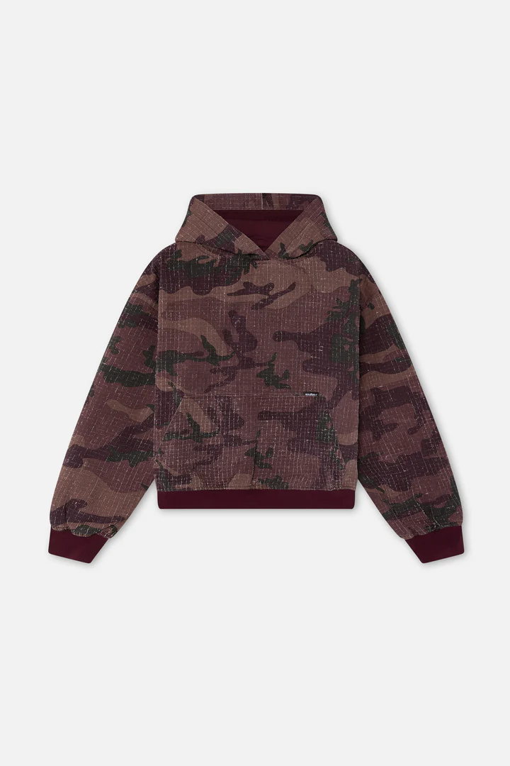 Ripstop Burgundy Hoodie