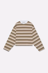 Sport Tech Brown Striped Longsleeve