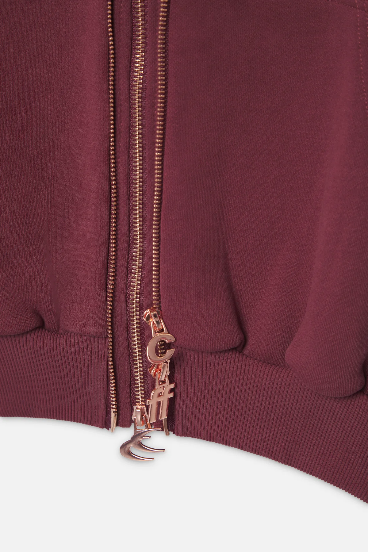 Steel Burgundy Zipper