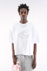 Earphones White T-Shirt