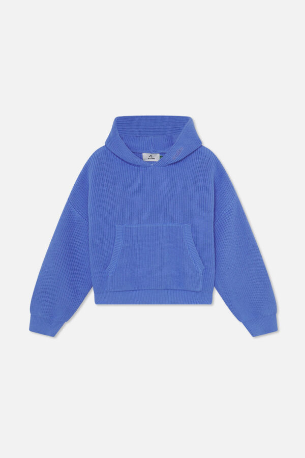 Bawdy Royal Blue Knit Hoodie