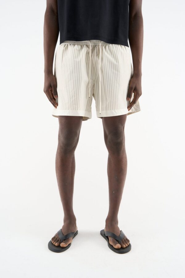 Pinstripe White Swimpants