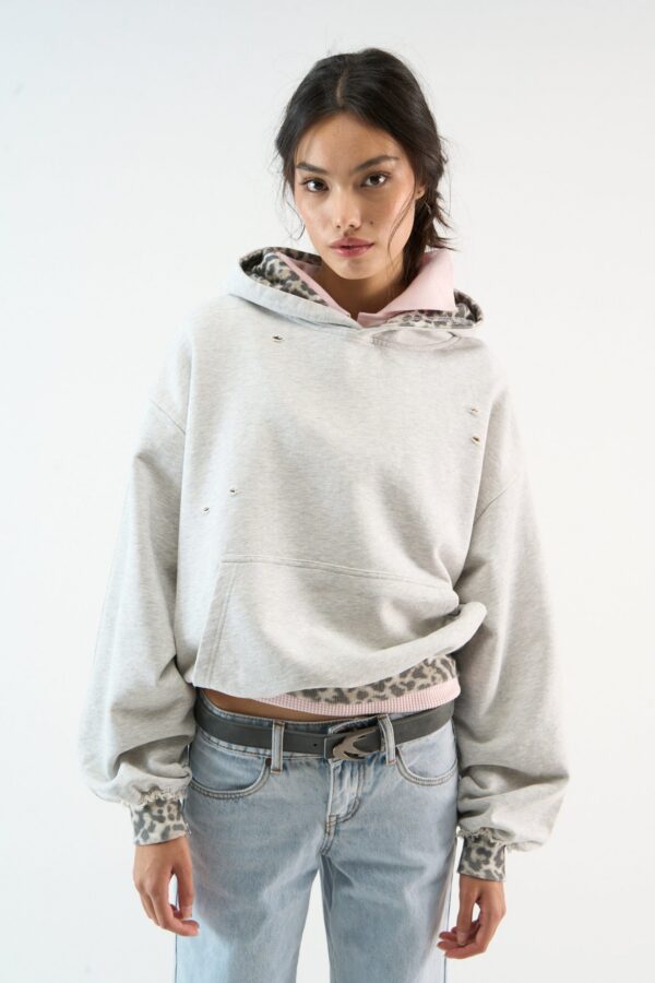 Leo Grey Melange Hoodie