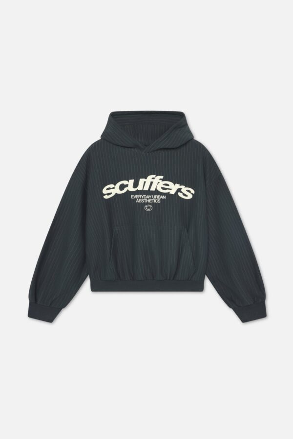Iconic Dark Green Pinstripe Hoodie