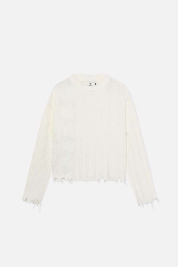 Oversized White Trench Jersey
