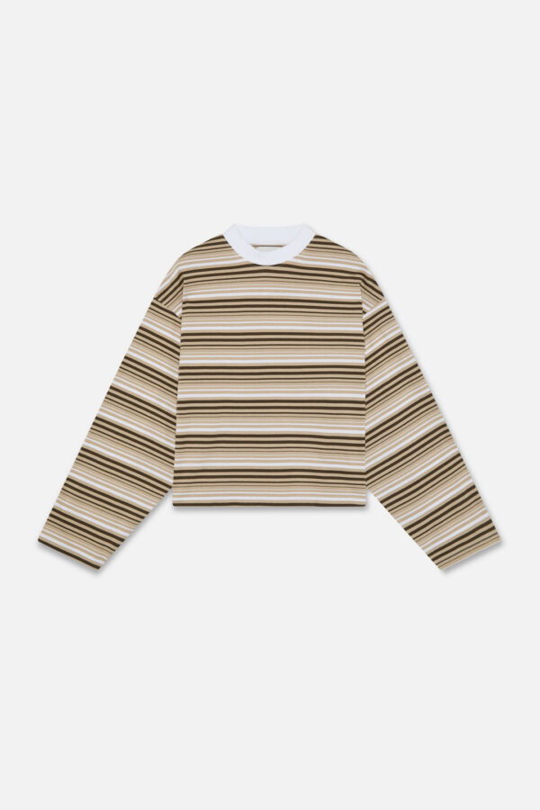 Sport Tech Brown Striped Longsleeve